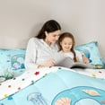 thumbnail image 5 of Feelyou Cartoon Axolotl Queen Comforter Set, Cartoon Letter Q Bedding Comforter Set, 3pcs, 5 of 8