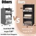 thumbnail image 3 of Organizador de armario colgante Simple Houseware con 3 estantes, negro, 3 of 5