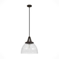 thumbnail image 2 of Hunter - Cypress Grove 1-light Onyx Bengal, Medium Size Pendant Light, Dimmable, Transitional Style, Dome Shaped, for Bedrooms, Dining, Living Rooms - 19252, 2 of 8