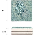 thumbnail image 3 of FMSHPON Mandala Set of 4 Coaster for Drinks, Absorbent Ceramic Stone Coasters Cup Mat with Cork Base for Home Kitchen Room Coffee Table Bar Decor, 3 of 4
