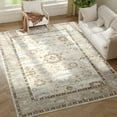 thumbnail image 2 of HOMCOM 8x10 Area Rug, Boho Machine Washable Area Rug for High Traffic Areas in Living Room, Bedroom, Dining Room, Kitchen, Blue, 2 of 9