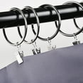 thumbnail image 6 of Uxcell 10 Pack Curtain Clips Rings with Clips Rustproof 1.02" Interior Diameter Silver, 6 of 7