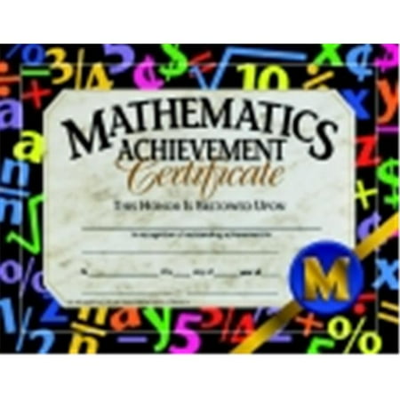 Hayes Certificates - Hayes 8.5 x 11 in. Math Achievement Certificate, Pack 30