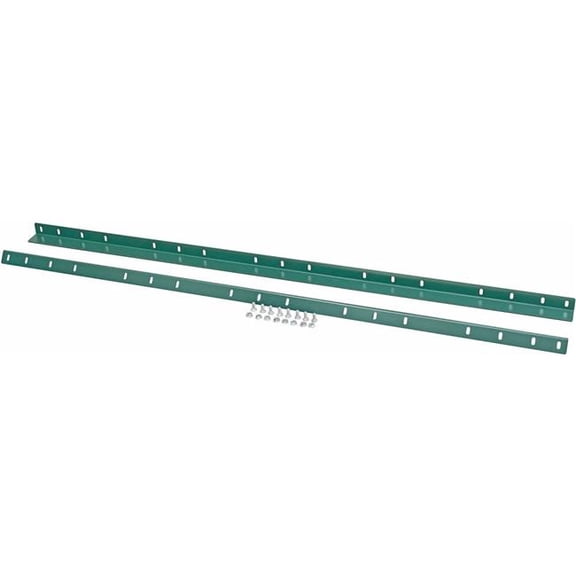 Global Industrial 293185 5 ft. Guide Rail Kit for Roller Conveyors 2 in. 12 Gauge Steel