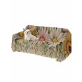 thumbnail image 2 of Vintage Daisy Floral Couch Cover, Spring Flowers Botanical Leaves Rustic Sofa Cover Blanket for 3 Cushion Couch, Sectional Sofa Slipcover Furniture Protector for Living Room Bedroom 71''x134'', 2 of 9