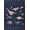 Navy, Blue Multi, Light Pink / Milne, variant on BoutiqueRugs Olwen Kids & Novelty Runner Rug - Machine Washable - Cream, Light Gray, Slate Blue - 2'7" x 7'3" Runner