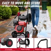 PowerSmart 3800PSI Gas Pressure Washer, 212cc Engine 2.5GPM 5 Quick-Adjustable Nozzles for Gardens