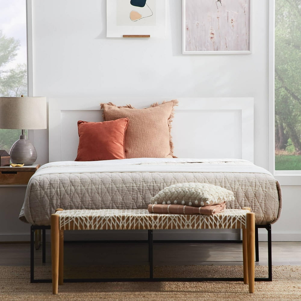 Rest Haven Durable Classic Wood Headboard Full, White