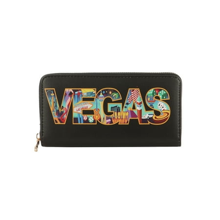 Vegas Coin - Vinyl Clutch Wallet Purple Coin Pocket Vegas Bag Accessory