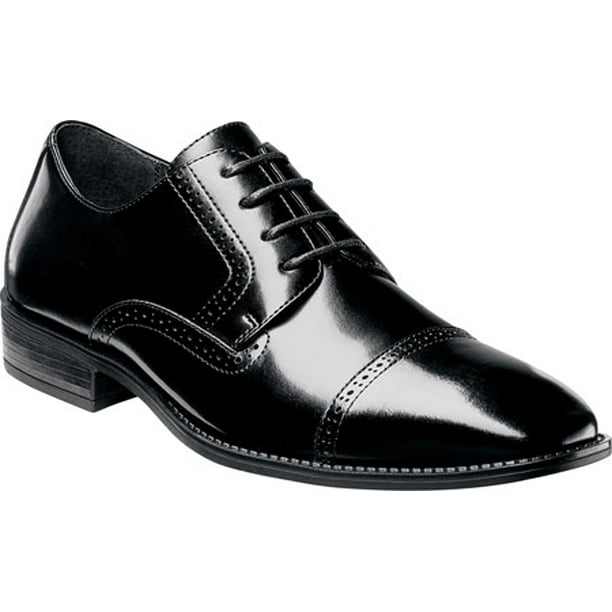 stacy adams emile black medallion toe derbys