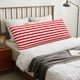 thumbnail image 4 of Fotbe Red And White Stripes Funda para Almohada Corporal con Diseño, Funda de Microfibra Ultrasuave de 20x54 Pulgadas, Ropa de Cama Elegante, 4 of 7