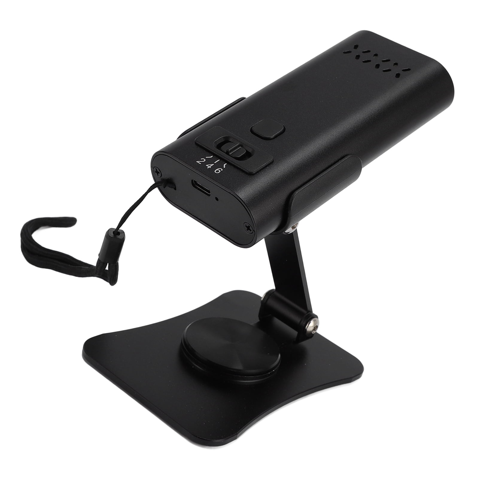 Xirurus 2 in 1 Hair Extension Light USB Rechargeable Fast Curing Nail Art LED Lamp with Stand Black (4.7 inches / 12 cm)