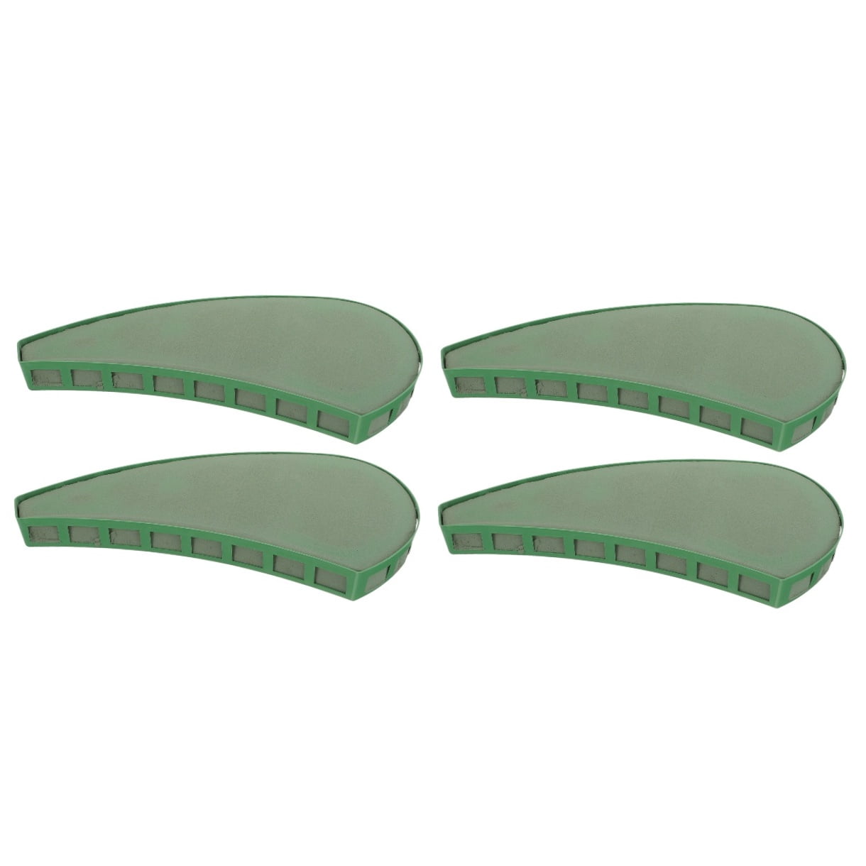FRCOLOR 4 pcs  Half-moon Shaped Flower Mud Fresh Wedding Car Flower Foam Block Wedding Car Flower Base