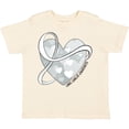thumbnail image 3 of Inktastic Lung Cancer Awareness White Ribbon Around Heart Boys or Girls Toddler T-Shirt, 3 of 5