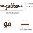thumbnail image 2 of Cutout Sign Gather Arrow Wooden Wall Art Decor Wood Word Sculpture Signs Rustic Farmhouse for Housewarming Home Front Door Entryway Wall Decoration, Brown, 11.9 x 3.7inch, 2 of 9