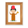 thumbnail image 1 of Red Hat Morocco Cartoon Desktop Wooden Photo Frame Display Picture Art Painting Multiple Sets, 1 of 3