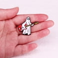 thumbnail image 5 of Insignia de solapa de metal para amantes de la música, broche de Halloween con diseño de guitarra floral y fantasma, alfileres decorados con personalidad, medallón exquisito, regalo, 5 of 5