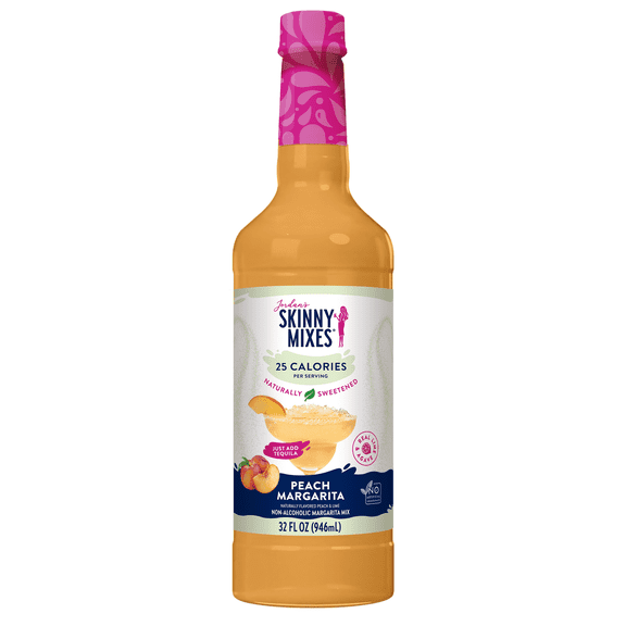 Jordan's Skinny Mixes Naturally Sweetened Peach Margarita Mix, 32 Fl Oz