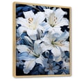 thumbnail image 2 of Designart "Serenade Beauty Of White Lilies IV" Lilies Floater Framed Wall Art Living Room, 2 of 5