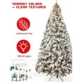 thumbnail image 3 of Didadi 7.5ft Artificial Christmas Trees w/LED Light Hinged Snow Flocked for Home Decor, 3 of 12
