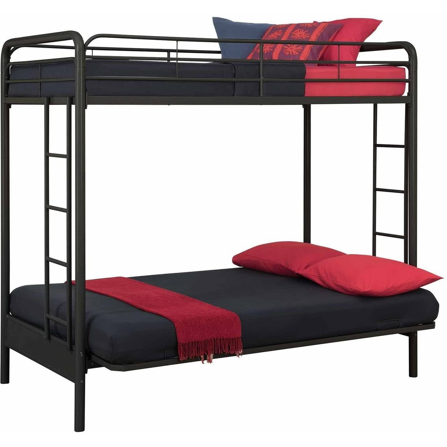 DHP Twin Over Futon Metal Bunk Bed Multiple Colors Walmart