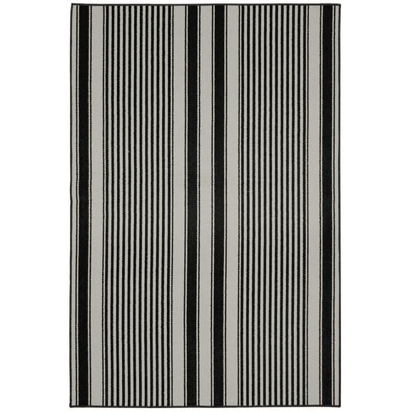 Garland Rug Cape Cod Black Indoor Area Rug, 6' x 8'