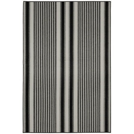 Garland Rug Cape Cod Black Indoor Area Rug, 6' x 8'