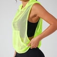 thumbnail image 2 of Htigea Women's Workout Tank Tops Mesh Sleeveless Running Athletic Hoodie Summer Hooded Gym Exercise Tees Mint Green S, 2 of 8