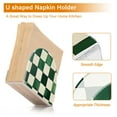 thumbnail image 5 of Yayeee Napkin Holder for Table Kitchen Paper Tissue Organization, Green and White Plaid Pattern, 5 of 8