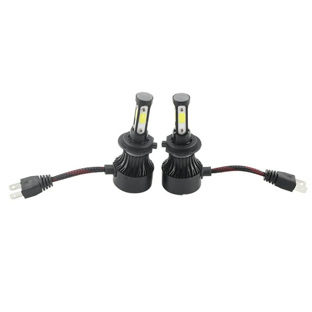 2 piezas de bombillas LED para faros delanteros altos X7-COB 6500K H7 de aluminio ABS para vehículos