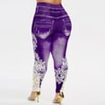 thumbnail image 6 of KALE Leggings for Women Printed Yoga Fitness Running Gym Stretch Sports Pants Trousers Yoga Pants Purple, 6 of 9