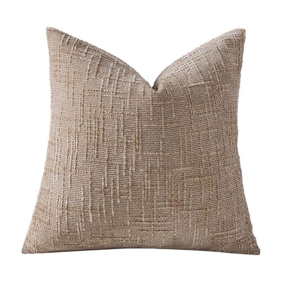 Luoshdecor Geometric Jacquard Throw Pillow, Soft Cozy Decorative Velvet Pillow for Couch Bed Sofa Farmhouse Neutral Solid Color(15.7"x15.7")