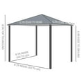 thumbnail image 4 of Spaco 10Ft x 10Ft Patio Canopy, Easy Up Screened Canopy for Patio and Backyard, Easy Set-up Canopy for Outdoor,  Black, 4 of 8