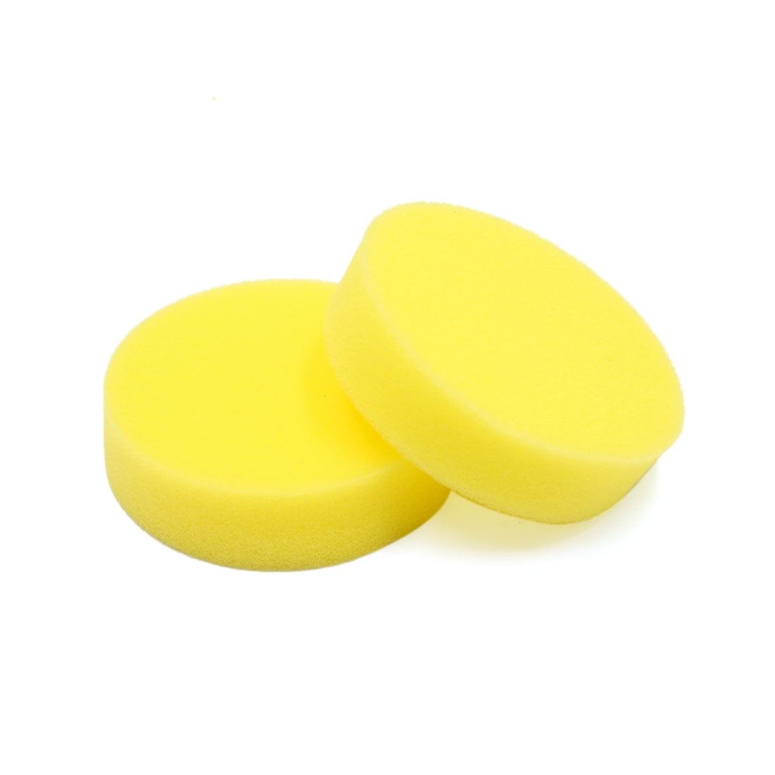 12Pcs Yellow Car Circle Type Wash Waxing Polish Sponge Wax Cleaning