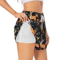 thumbnail image 3 of Lsque Forest Elf Printed Women's Running Shorts with Liner Pockets,Elastic Quick Dry Workout Athletic Gym Yoga Shorts,Womens High Waist Shorts-Medium, 3 of 9