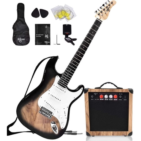 Coluber Cable 39 Inch Electric Guitar Kit with Amp Bundle for Beginners