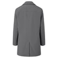 thumbnail image 5 of Gfyviroh Men's Mid-Length Trench Coat Lightweight Solid Button Front Casual Jacket Long Sleeve Lapel Business Office Coat, 5 of 7