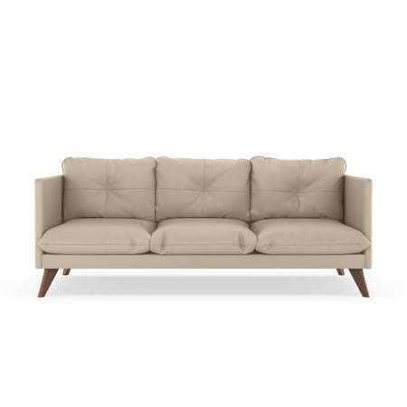 Oakley Sofa Vegan Leather Oat Walmart Com
