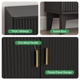 thumbnail image 6 of FANRAL 30" Wide Fluted Sideboard Buffet Cabinet with 2 Doors,Adjustable Shelves,X-Shaped Base Mid Century Modern Storage for Kitchen Living Room Dining Room,Black Storage Cabinet, 6 of 7