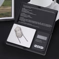 thumbnail image 4 of Báscula De Bolsillo Digital LED Portátil Alta Precisión Acero Inoxidable Joyería Moneda Oro Plata Diamante Báscula Negro Plata Para Joyería Hierbas Medicinales Grano, 4 of 7