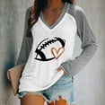 thumbnail image 2 of TSADFHJI Hauts pour Femmes Automne Chandails en Molleton Légers Décontractés à Col Rond Manches Longues Imprimé Graphique T-Shirt TTG Gris, 2 of 4