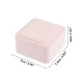 thumbnail image 4 of Caja de pendientes de lujo Caja de presentación de joyería para eliminación de compromiso Caja decorativa Suede Pink, 4 of 7