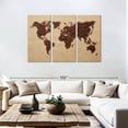 thumbnail image 3 of Elephant Stock World Of Coffee Wall Art - Horizontal Multi Panel Canvas - Dining Room Wall Decor - Map Multi Panel - Brown And Beige Decor - 74" x 48", 3 of 8