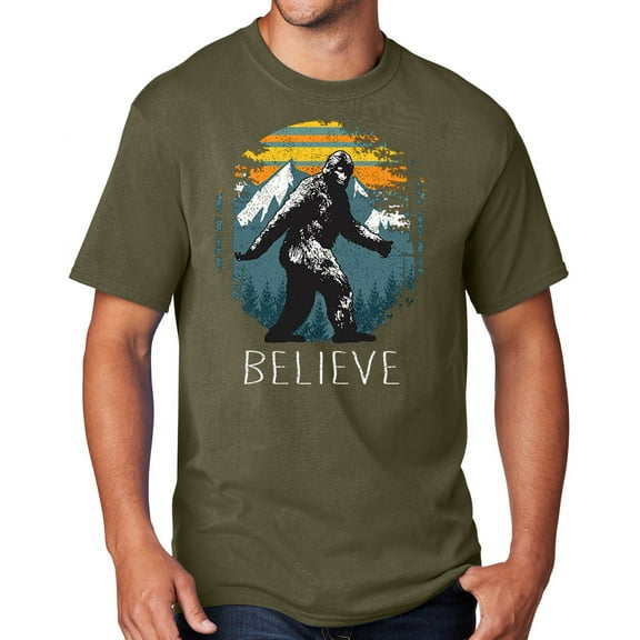 Men's Sasquatch Believe T-shirt, 2XL Olive Drab