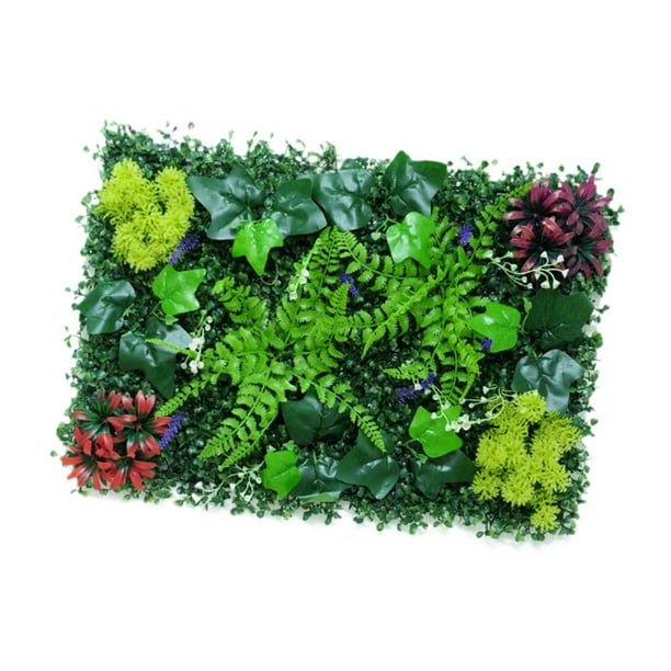Pared de plantas artificiales, decoración de fondo de pared con vegetación, valla de privacidad para jardín Estilo A