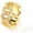 Yellow, variant on 14K Gold Cuban Promise Ring for Men, Geometric Moissanite Design with Sharp Arrow, Statement for the Bold