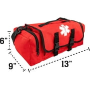 LINE2design First Aid Bag - Medical Supplies Trauma First Responder Bag - Red - 1 Pack