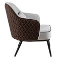 thumbnail image 3 of Furniture of America Alto Fabric and Faux Leather Accent Chair in Gray, 3 of 6