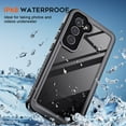 thumbnail image 3 of for Waterproof Samsung Galaxy S21 Case, Built-in Camera & Screen Protector [IP68 Waterproof][Military Drop Proof][Full Body Shockproof] Phone Case for S21 5G 6.2 inch, Black/Clear, 3 of 15