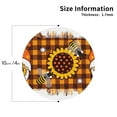 thumbnail image 2 of Pofeuu Sunflower Gnomes and Bees Print Coasters for Drinks, 4Pack PU Leather Coasters, Bar Drink Coasters for Tabletop Protection, Furniture from Damage-Round Shape, 2 of 6
